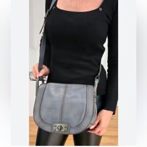 NWOT Fossil Vintage Revival Blue Grey Crossbody Bag